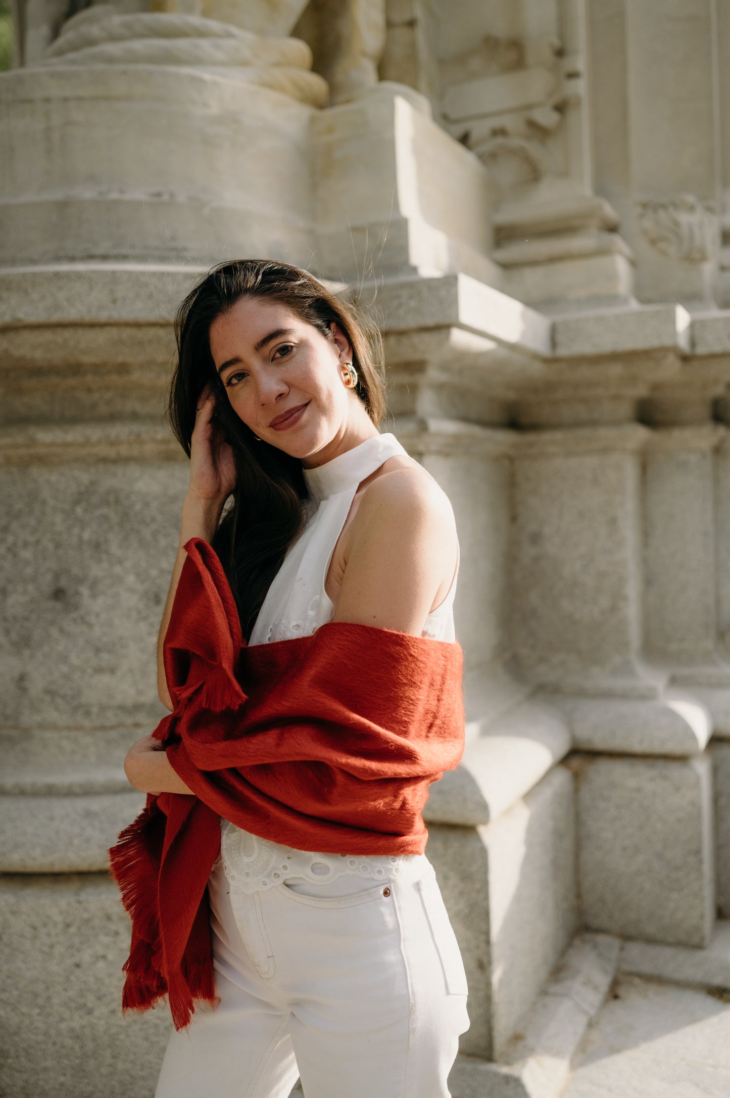 Alpaca Shawl Terracotta Alpaca Shawl Thin Wool  Scarf, Burnt Orange Winter, Rust Bride Cover Up Evening Wedding Shawl,  Shawl for dress.