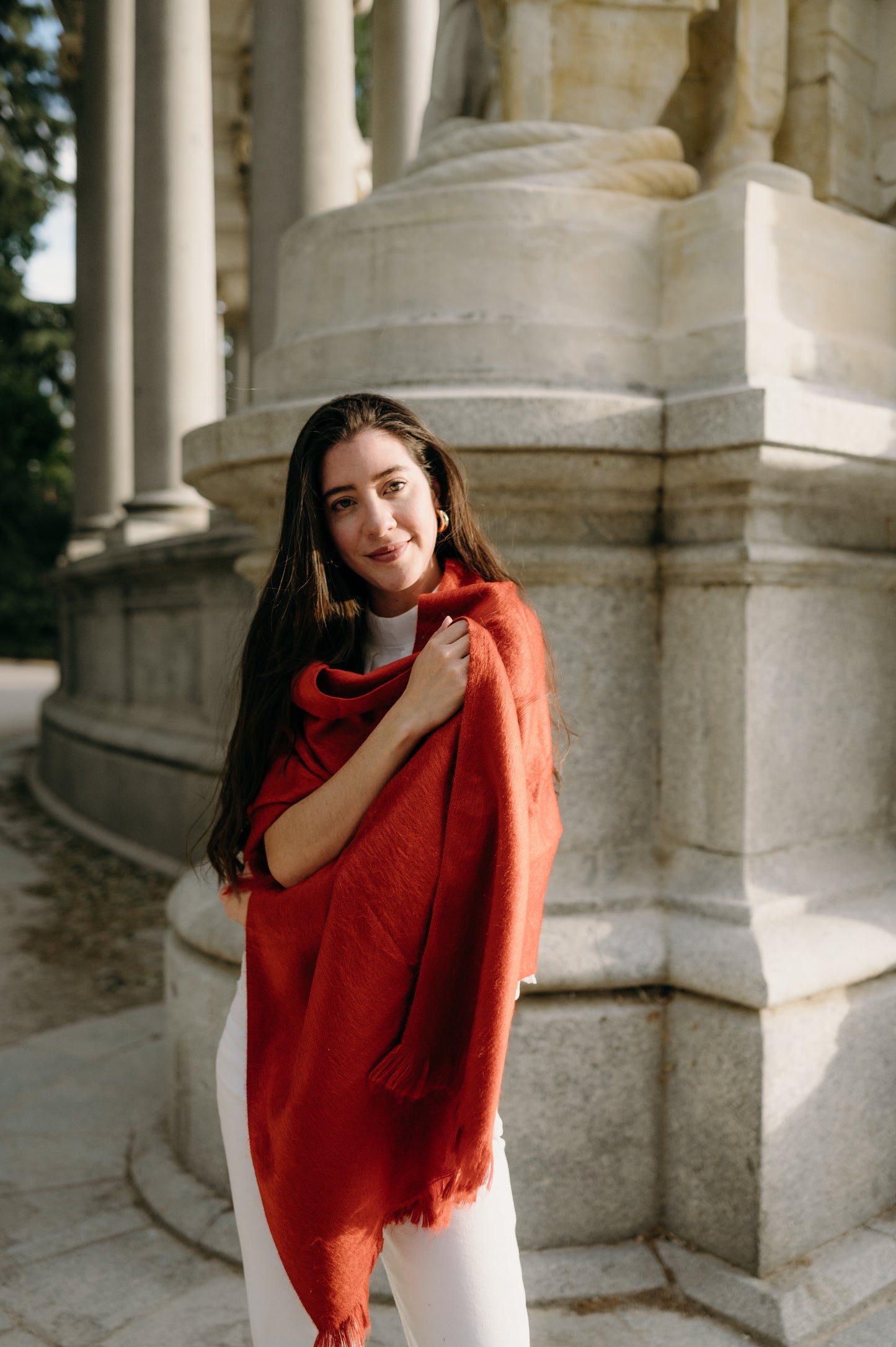 Alpaca Shawl Terracotta Alpaca Shawl Thin Wool  Scarf, Burnt Orange Winter, Rust Bride Cover Up Evening Wedding Shawl,  Shawl for dress.