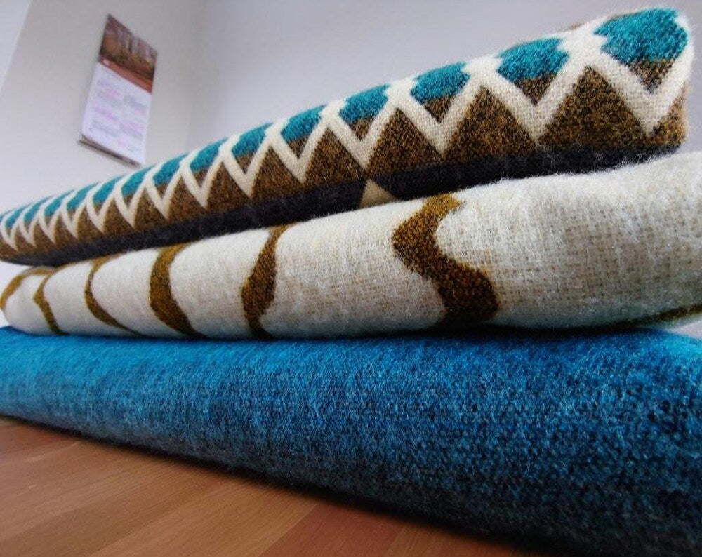 Alpaca Wool Throw Softest Throw Teal Throw